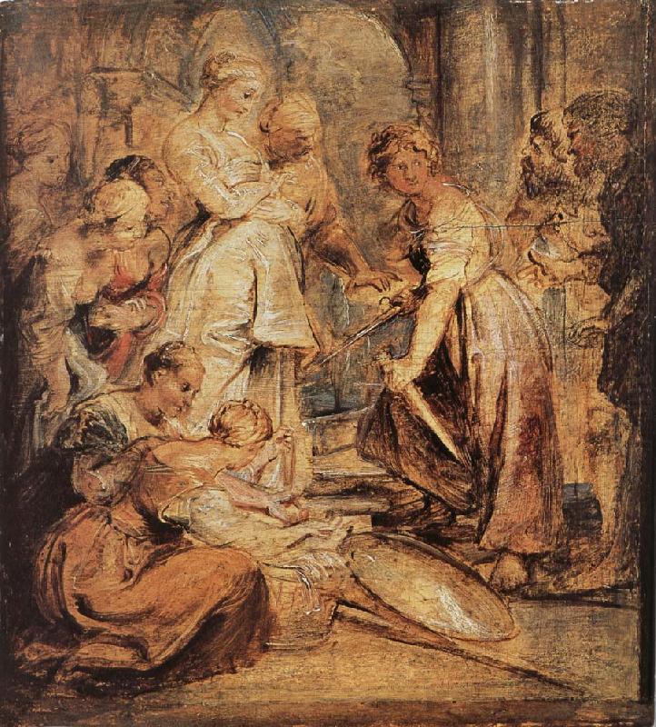 Aklixi standing between her daughters, Peter Paul Rubens